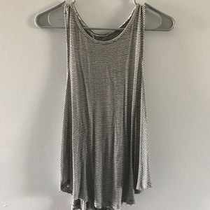 Striped AE black/light grey muscle tank top